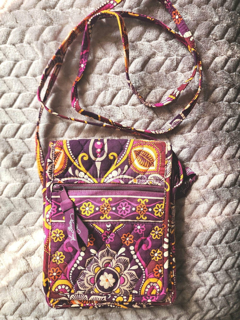 Vera Bradley Safari Sunset Purple Floral Crossbody Bag